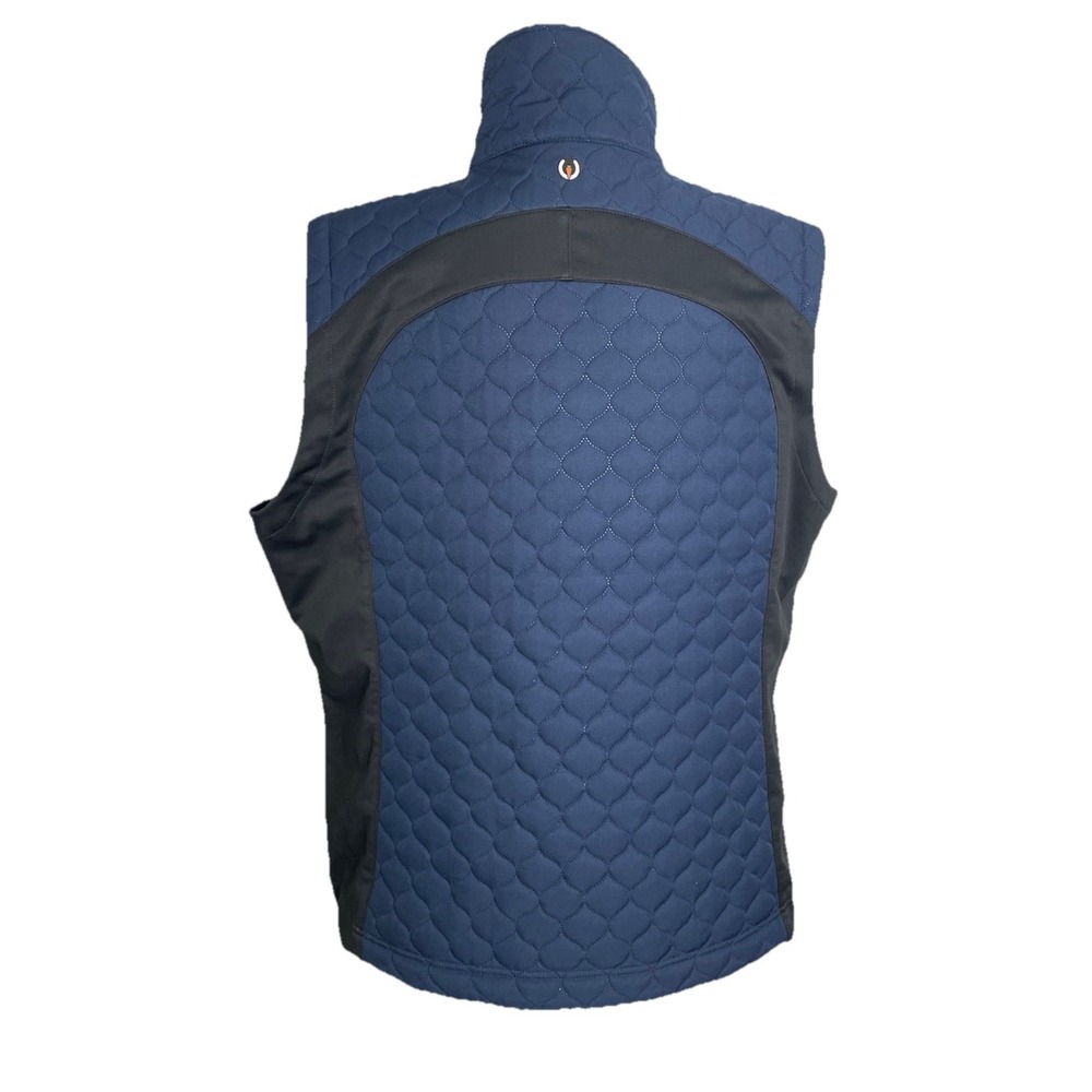 Kerrits Acclimate Quilted Equestrian Riding Vest Blue Black Size 1X - Picture 4 of 6